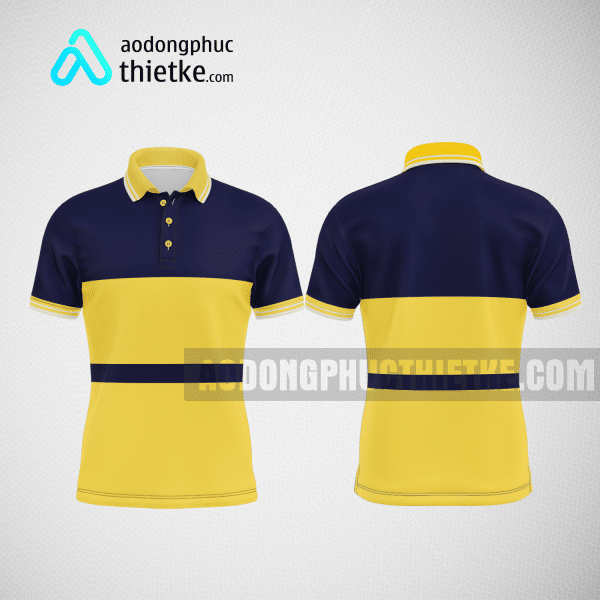 Mẫu đồng phục công ty thiết kế màu vàng tím than DPTK3