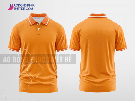 Mẫu áo đồng phục Tập Đoàn Cen Group màu cam thiết kế mẫu 2 DPP1B
