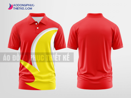 Mẫu áo đồng phục Tập Đoàn Vingroup màu đỏ tươi thiết kế đẹp mẫu 1 DPP4A