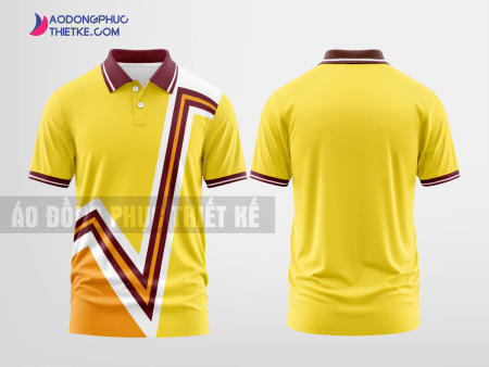 Mẫu áo đồng phục công ty Đông Phương Học Màu vàng kim loại thiết kế giá rẻ DPP1113