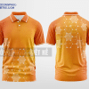Mẫu áo đồng phục doanh nghiệp có cổ ngôn ngữ Tiếng Tây Ban Nha màu cam cháy thiết kế đẹp DPP1106