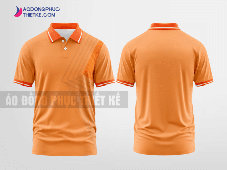 Mẫu áo đồng phục doanh nghiệp công nghệ sợi dệt màu san hô thiết kế giá rẻ DPP1068