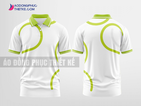 Mẫu áo polo 3D đồng phục công nghệ kỹ thuật công trình xây dựng màu vàng chanh tự thiết kế DPP1079