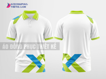 Mẫu áo polo công ty kinh doanh xuất bản phẩm xanh nõn chuối tự thiết kế DPP1154