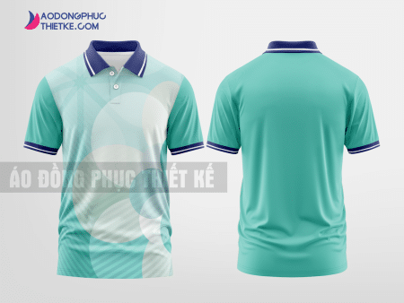 Mẫu áo polo công ty quản trị nhân lực màu xanh thổ thiết kế đẹp DPP1088