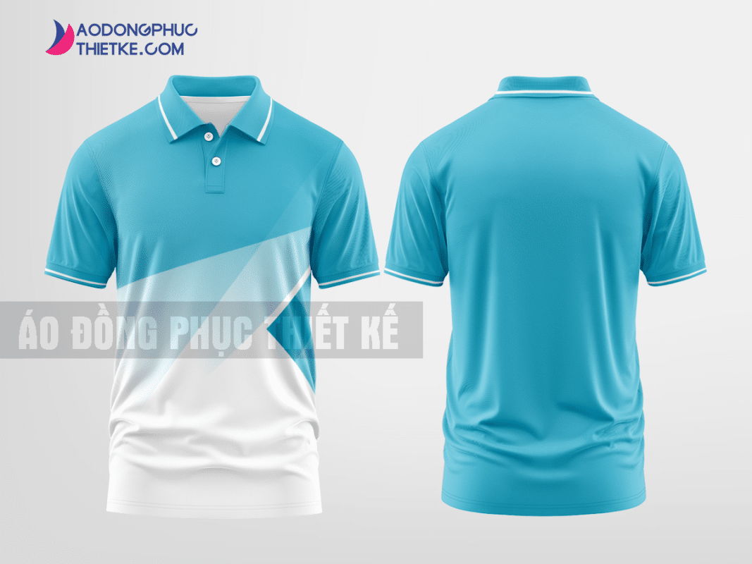 Mẫu áo thun đồng phục 3D luật kinh tế màu xanh lơ thiết kế uy tín DPP1097