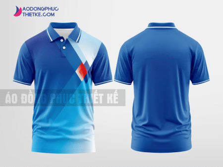 Mẫu áo thun đồng phục công ty Yên Bái Màu xanh dương thiết kế lạ DPP1063
