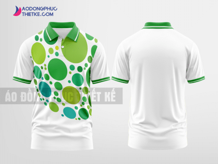 Mẫu áo thun đồng phục công ty kinh doanh quốc tế xanh lá thiết kế nam DPP1085