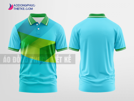 Mẫu áo thun đồng phục doanh nghiệp Ninh Bình Màu xanh lơ thiết kế chính hãng DPP1042