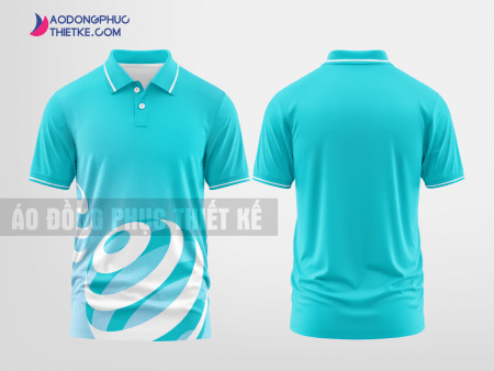 Mẫu áo thun polo quản lý thể dục thể thao Màu xanh lơ tự thiết kế DPP1124