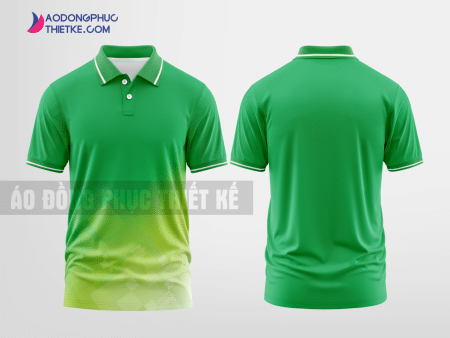 Mẫu áo đồng phục công ty Phú Lương Màu xanh lá thiết kế in đẹp DPP1707