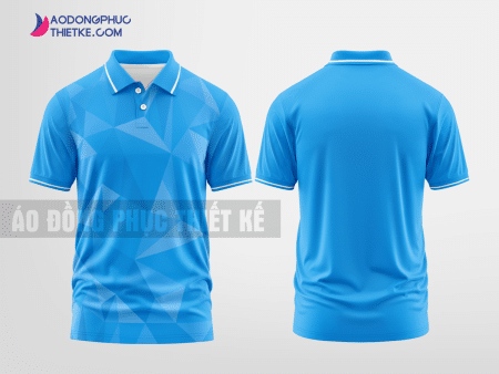 Mẫu áo đồng phục doanh nghiệp Đông Giang Màu xanh da trời thiết kế uy tín DPP1442