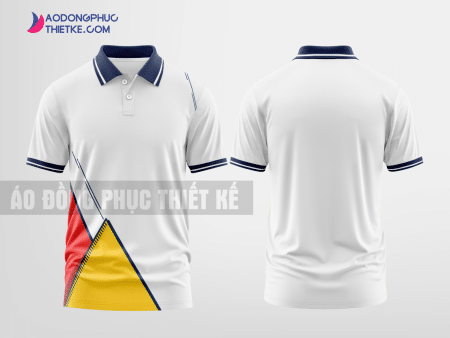 Mẫu áo đồng phục doanh nghiệp Krông Pa Màu trắng tự thiết kế DPP1574