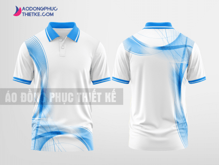 Mẫu áo đồng phục polo Cửa Lò Màu xanh da trời thiết kế chính hãng DPP1402