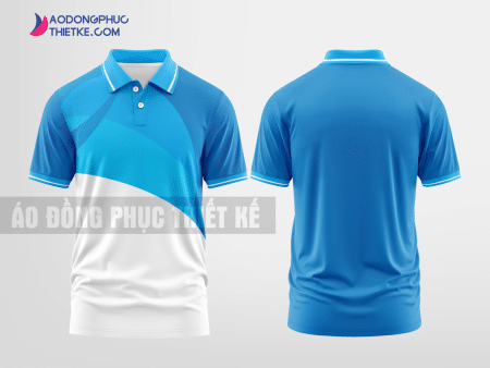Mẫu áo đồng phục polo Ninh Phước Màu xanh da trời thiết kế chất lượng DPP1688