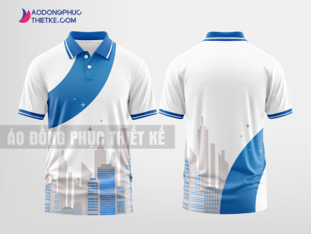 Mẫu áo phông đồng phục Long Điền Màu xanh dương thiết kế chất lượng DPP1602