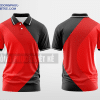 Mẫu áo polo 3D đồng phục Châu Đức Màu đỏ thiết kế cao cấp DPP1365