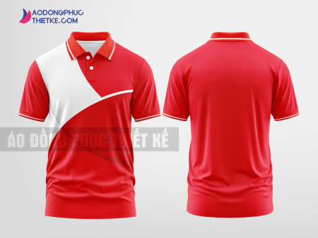 Mẫu áo polo 3D đồng phục Lắk Màu đỏ thiết kế may đẹp DPP1585