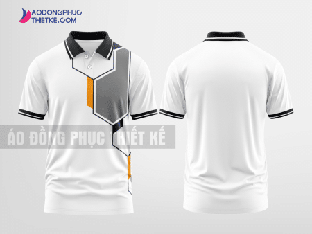 Mẫu áo polo 3D đồng phục Long Phú Màu xám thiết kế nữ DPP1607