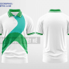 Mẫu áo polo 3D đồng phục Ngọc Hồi Màu xanh lá thiết kế chất lượng DPP1673