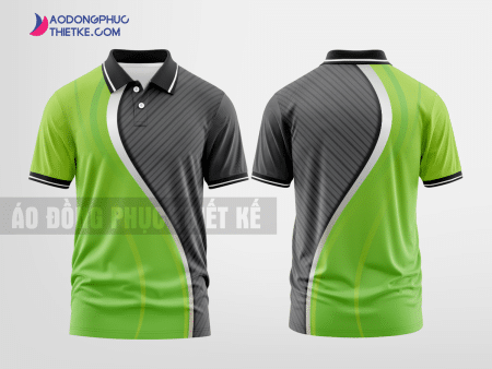 Mẫu áo polo 3D đồng phục Quận Tân Phú Màu xanh lá cây thiết kế may đẹp DPP1255