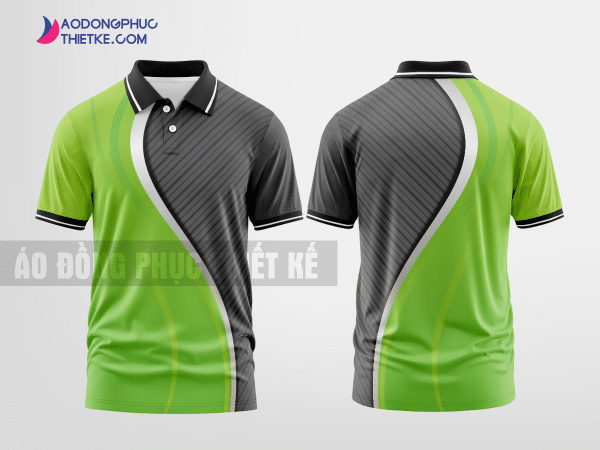 Mẫu áo polo 3D đồng phục Quận Tân Phú Màu xanh lá cây thiết kế may đẹp DPP1255