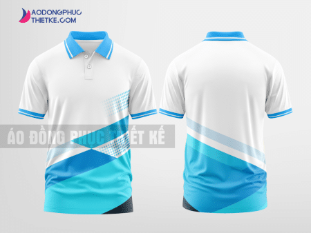Mẫu áo polo công ty Bến Lức Màu xanh da trời thiết kế giá rẻ DPP1308