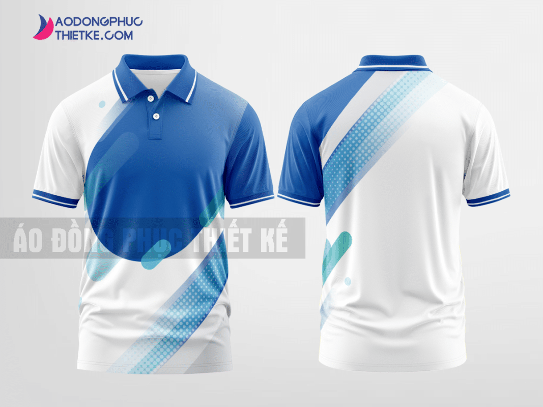 Mẫu áo polo doanh nghiệp Bắc Hà Màu xanh dương thiết kế may đẹp DPP1285
