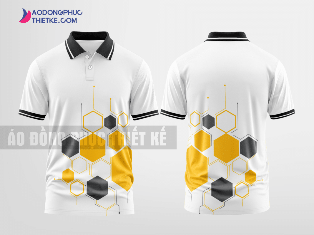 Mẫu áo polo doanh nghiệp Bù Gia Mập Màu vàng kim loại thiết kế in đẹp DPP1329