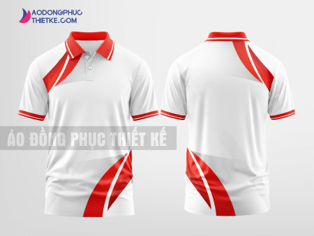 Mẫu áo polo đồng phục Lai Vung Màu đỏ thiết kế in đẹp DPP1584