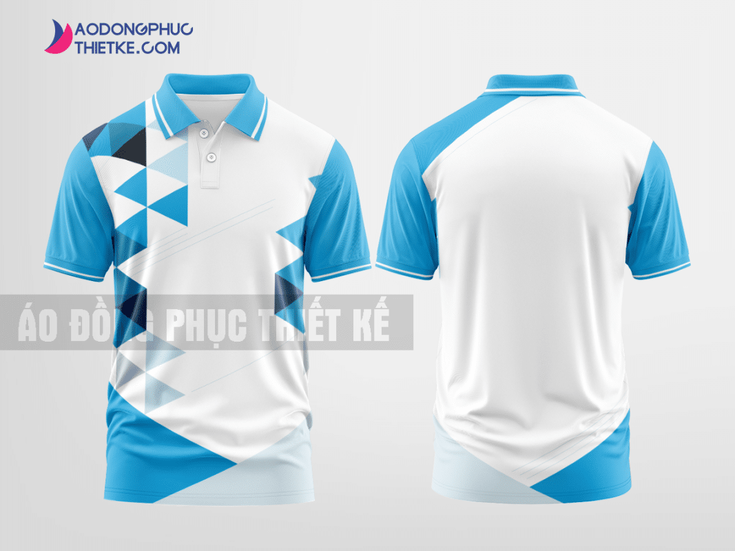 Mẫu áo thun đồng phục 3D Hà Quảng Màu xanh da trời thiết kế đẹp DPP1493