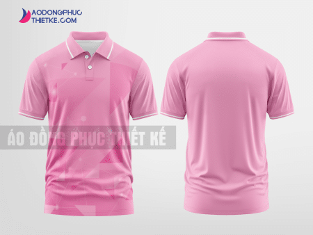 Mẫu áo thun đồng phục công ty Hoàng Su Phì Màu hồng thiết kế may đẹp DPP1525