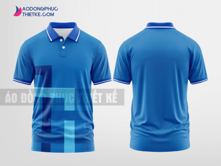 Mẫu áo thun đồng phục công ty Mường Khương Màu xanh dương thiết kế tốt nhất DPP1635