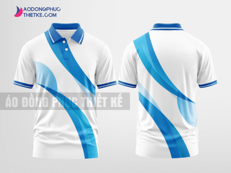 Mẫu áo thun đồng phục doanh nghiệp Đức Thọ Màu xanh dương thiết kế nam DPP1460