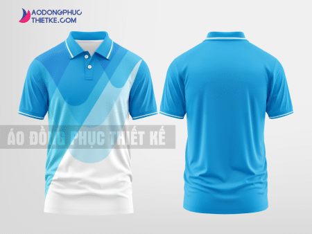 Mẫu áo thun đồng phục doanh nghiệp Nhơn Trạch Màu xanh da trời thiết kế đẹp DPP1680