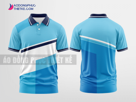 Mẫu đồng phục áo polo Hòa Vang Màu xanh da trời thiết kế chất lượng DPP1516