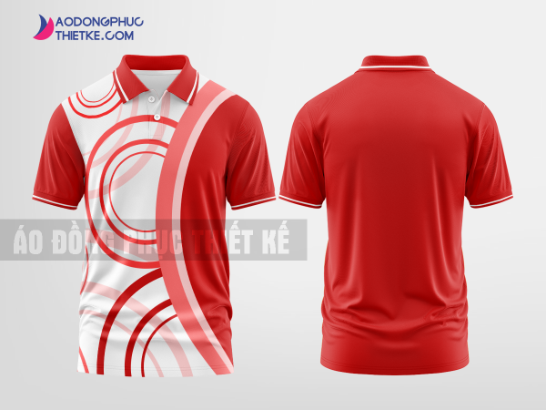 Mẫu áo đồng phục Cúc Nước Màu đỏ thiết kế tốt nhất DPP2022
