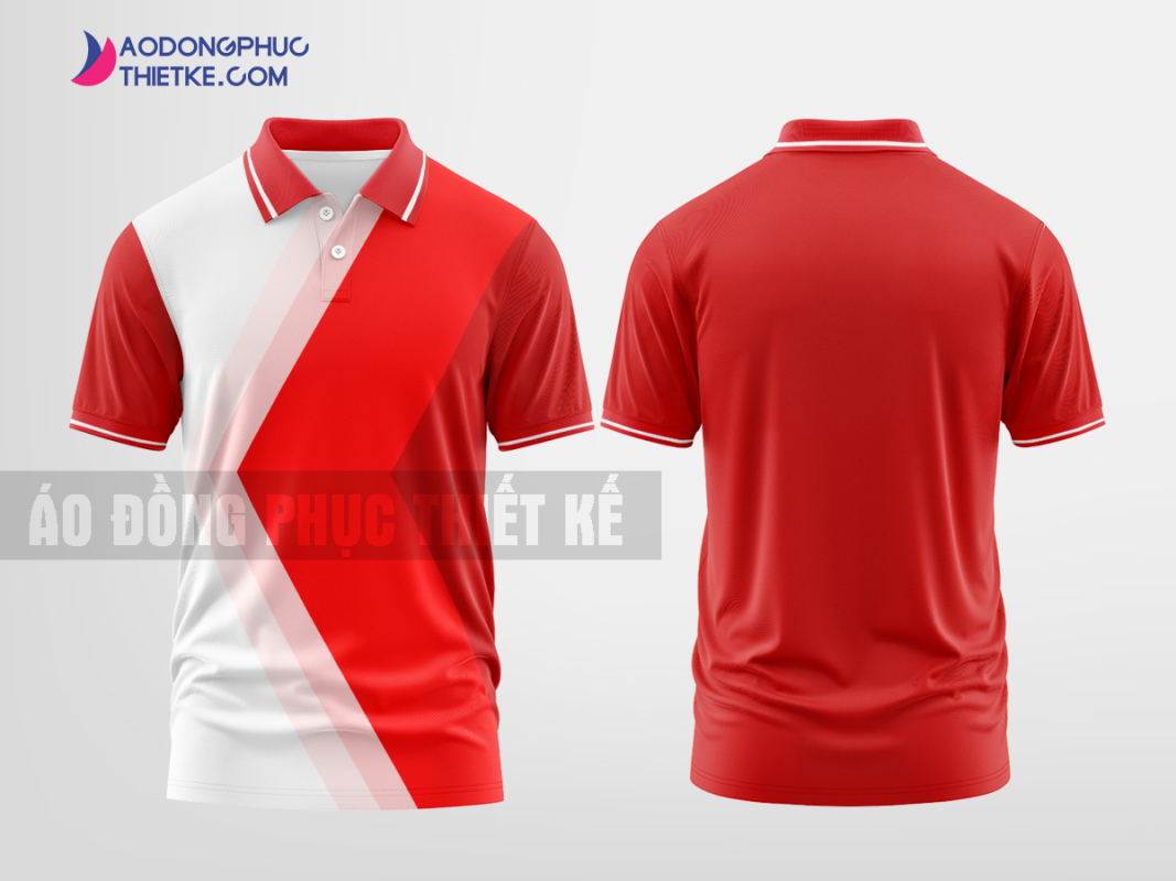Mẫu áo đồng phục Mây Màu đỏ thiết kế đẹp DPP2052