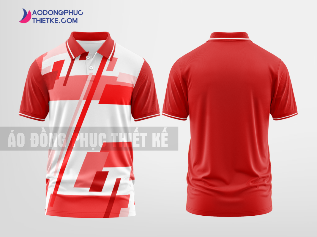Mẫu áo đồng phục công ty Thiên Điểu Đỏ Màu đỏ thiết kế nữ DPP2024
