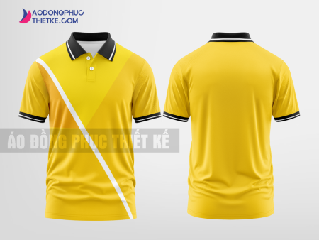 Mẫu áo đồng phục doanh nghiệp có cổ Linh Chi Màu vàng thiết kế uy tín DPP2373
