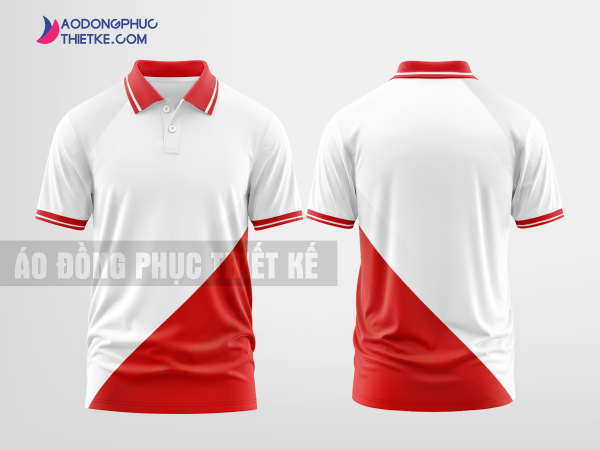 Mẫu áo đồng phục doanh nghiệp có cổ Tân Châu Màu đỏ thiết kế tốt nhất DPP1788