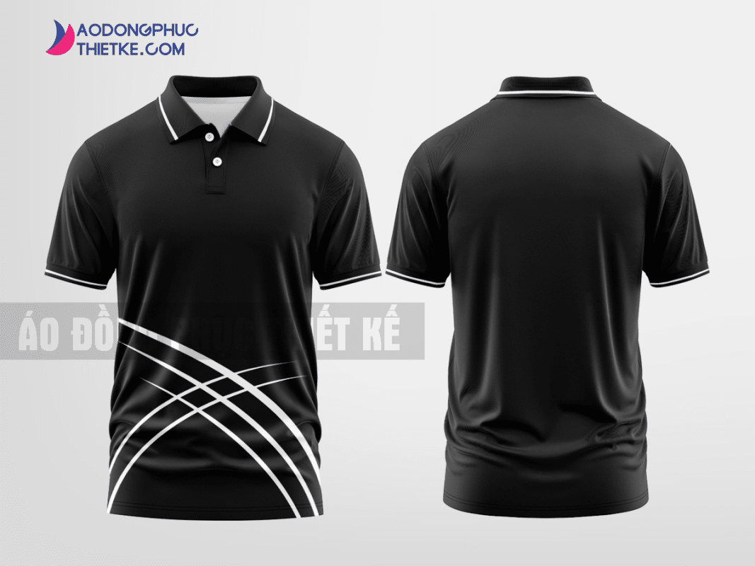 Mẫu áo đồng phục polo Kim Loan Màu đen thiết kế uy tín DPP2399