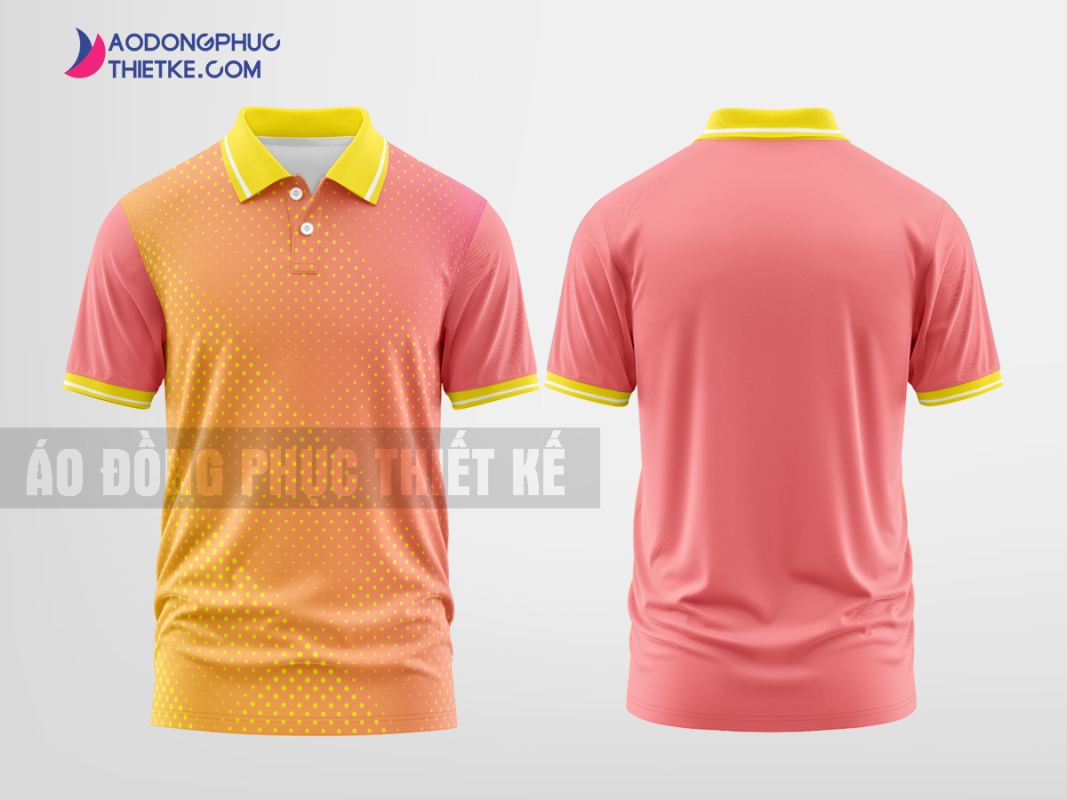 Mẫu áo đồng phục polo Minh Khoa Màu hồng thiết kế in đẹp DPP2209