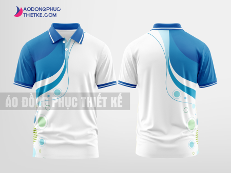Mẫu áo đồng phục polo Trà Bồng Màu xanh dương thiết kế in đẹp DPP1864