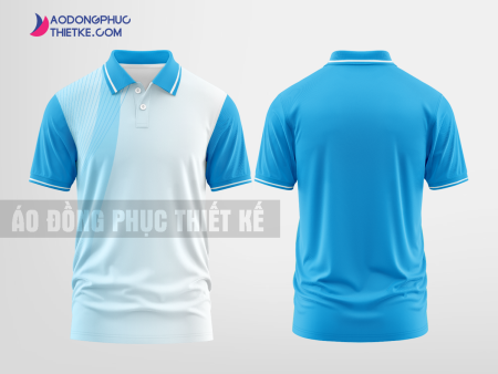 Mẫu áo đồng phục polo Yên Khánh Màu xanh da trời thiết kế nam DPP1945