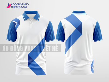 Mẫu áo đồng phục thun cổ bẻ Tân Sơn Màu xanh biển thiết kế cao cấp DPP1799