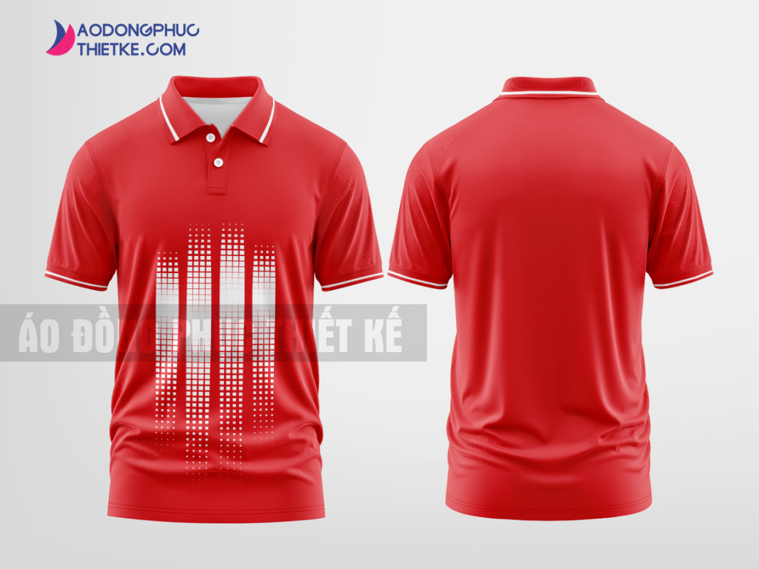 Mẫu áo đồng phục thun cổ bẻ Xuân Quang Màu đỏ thiết kế lạ DPP2343