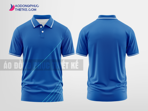 Mẫu áo phông đồng phục Văn Long Màu xanh biển thiết kế tốt nhất DPP2230