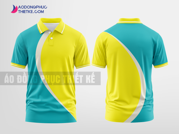 Mẫu áo polo 3D đồng phục Lài Màu vàng thiết kế đẹp DPP1974