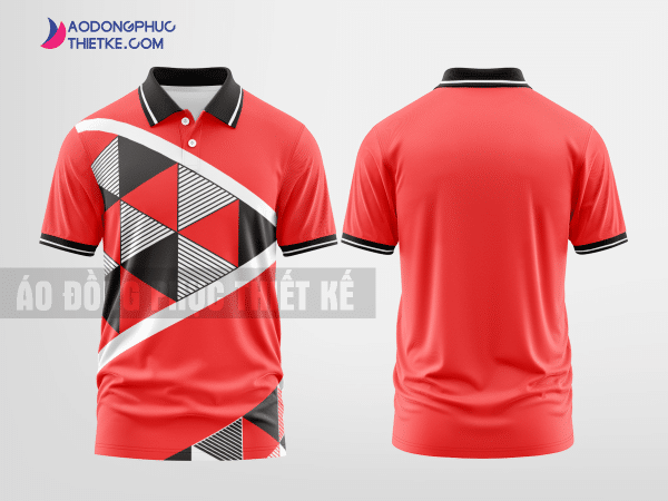 Mẫu áo polo 3D đồng phục Lê Thanh Màu đỏ tươi tự thiết kế DPP2292